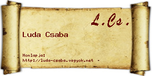 Luda Csaba névjegykártya